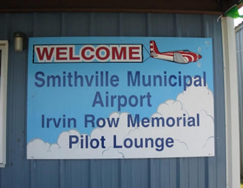 Welcome sign at Smithville Municipal Airport (84R)