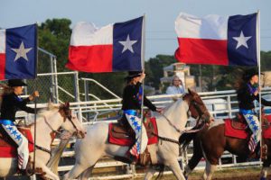Texas flags were proudly showcased during the 68th Annual Bastrop Homecoming and Rodeo