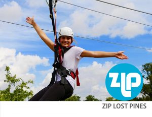 Girl on zipline