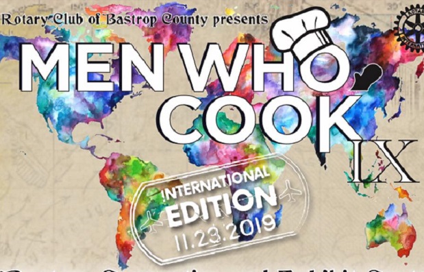 Logo for Men Who Cook 2020 event.