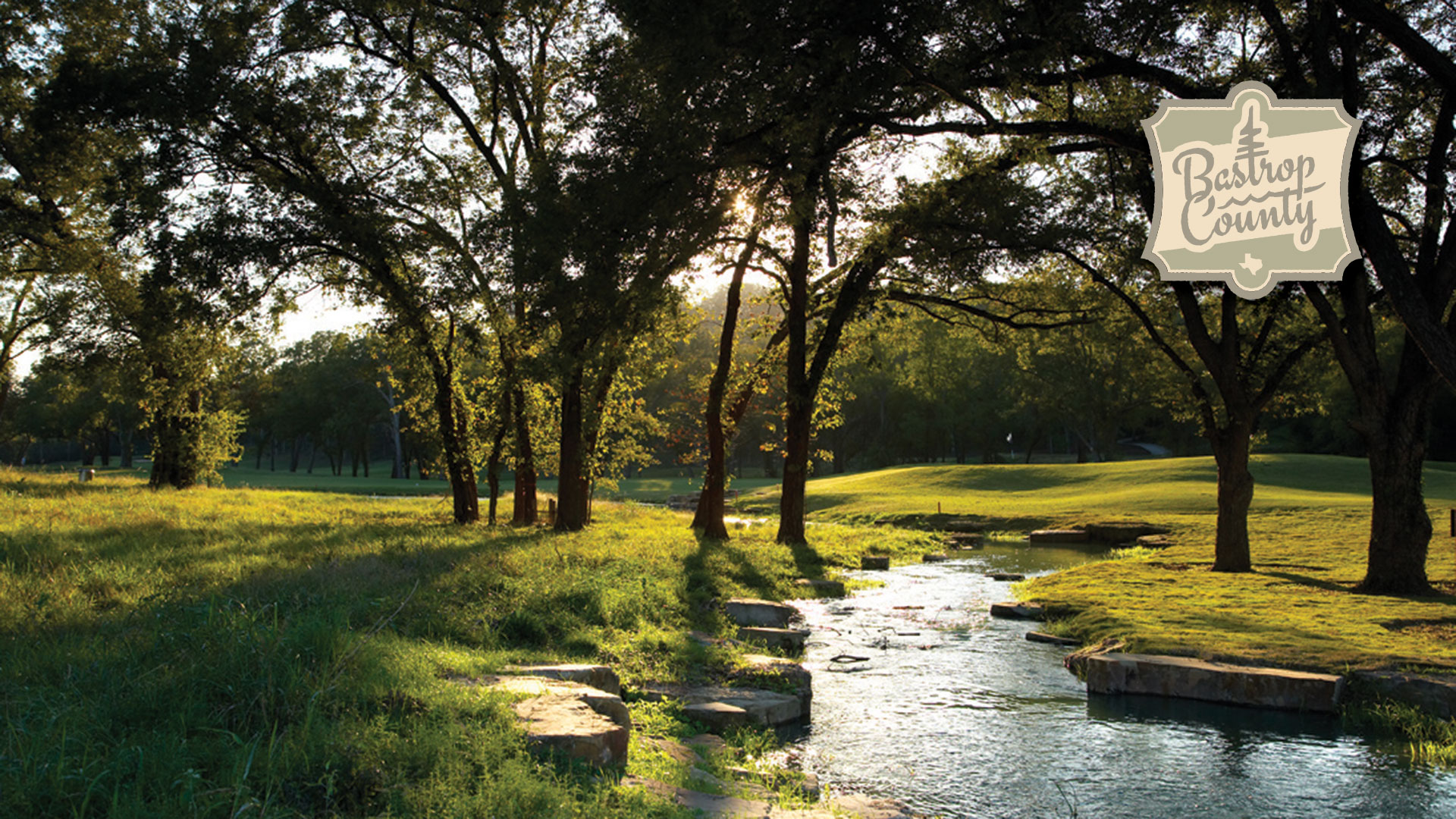 creek and fairway at Lost Pines Golf Course